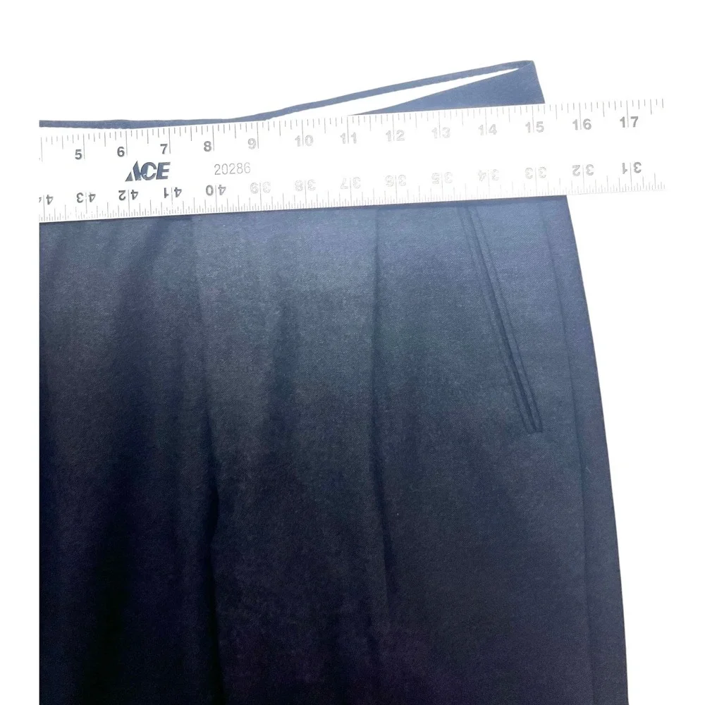 vtg Charcoal Flannel Wool 30x29 Dress Suit Pants Trousers Pleated Luxury Mens
